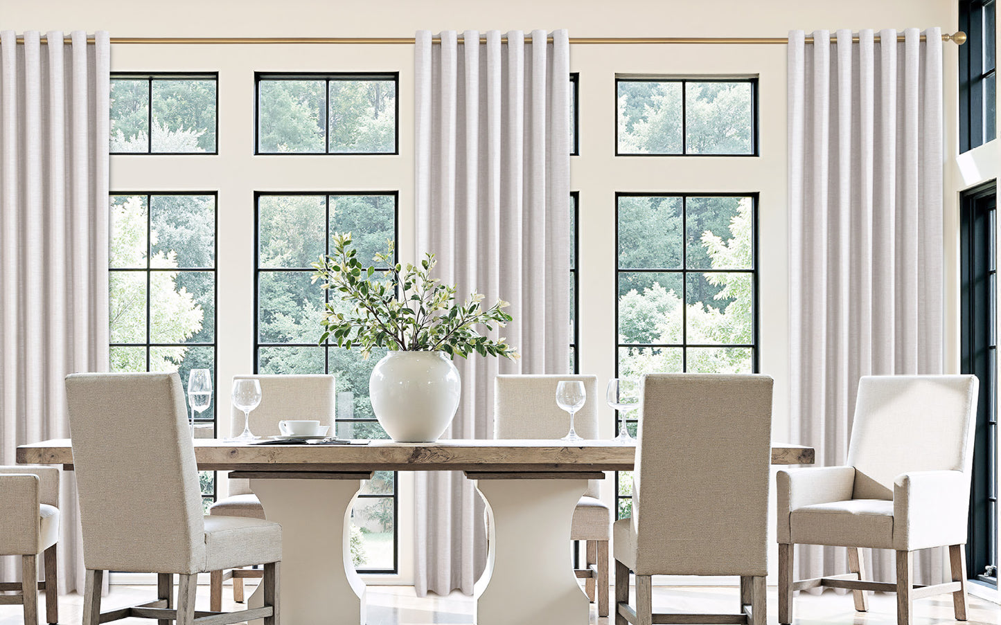 Lemon Linen Drape Grommet