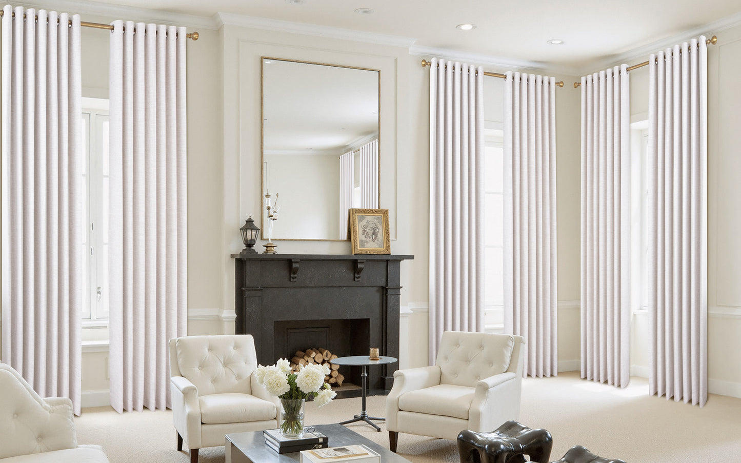 Lemon Linen Drape Grommet