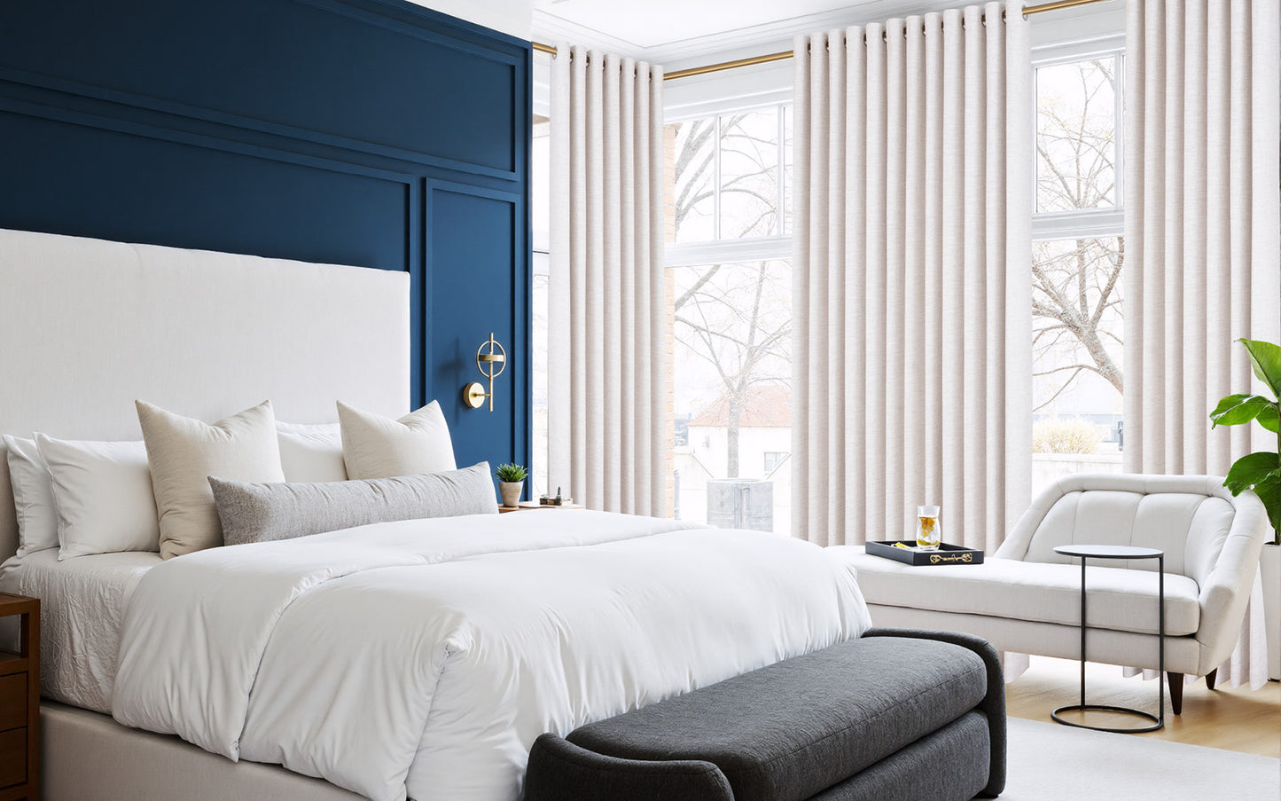 Lemon Linen Drape Grommet