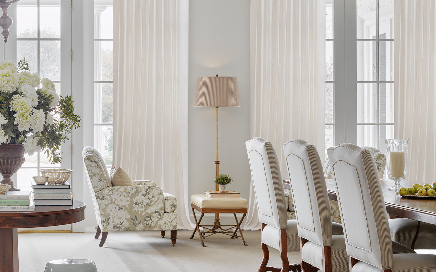 Bluebell Premium 100% Belgian Flax Linen Curtain Pleated