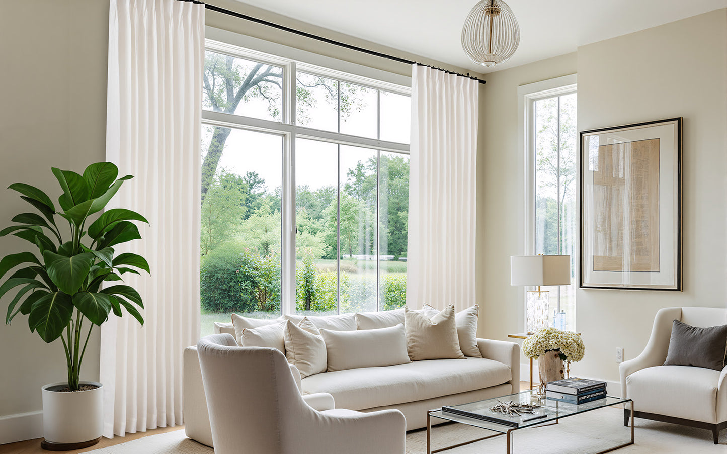 Bluebell Premium 100% Belgian Flax Linen Curtain Pleated