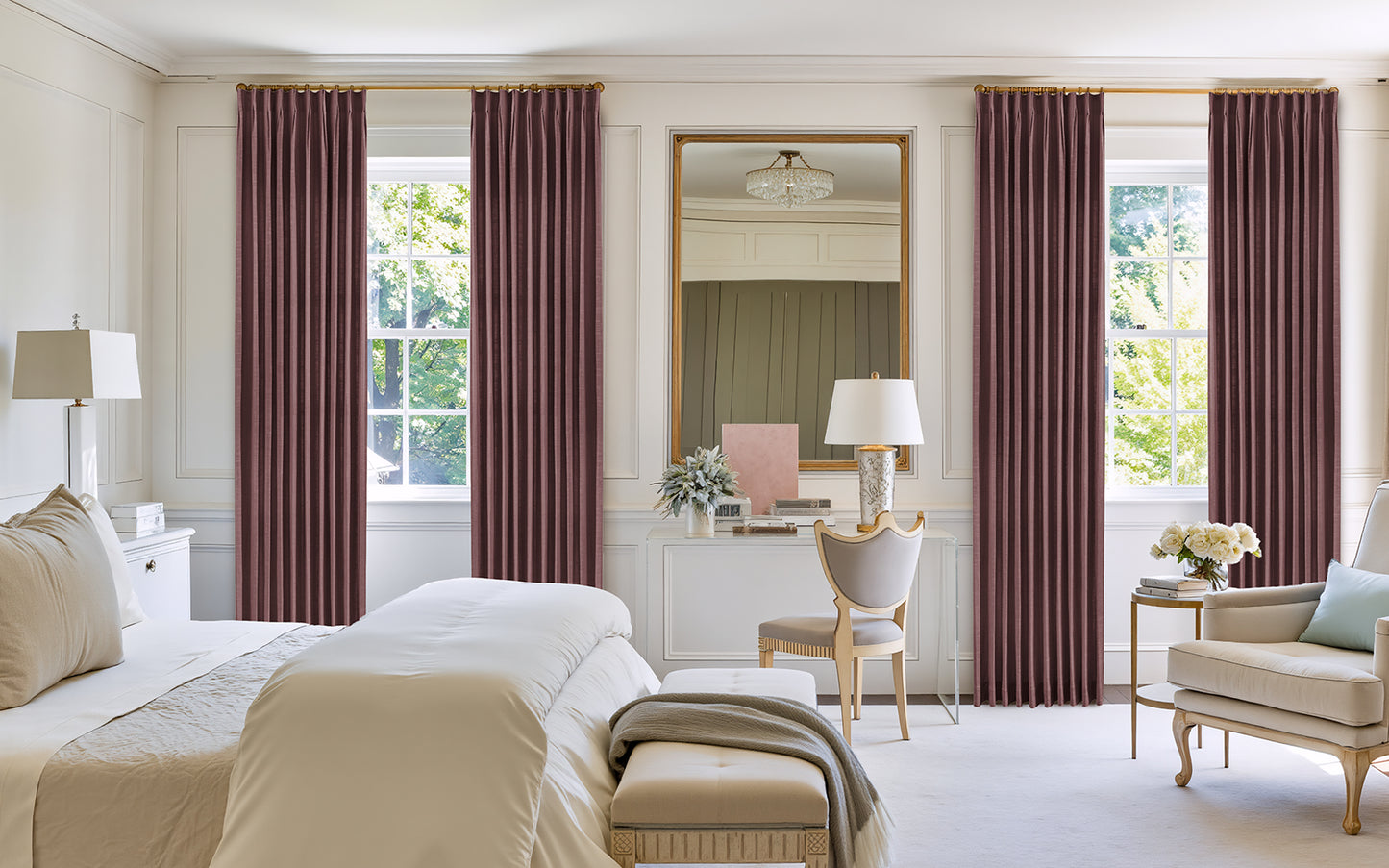 Jasmine Luxury Linen Cotton Curtain Pleated