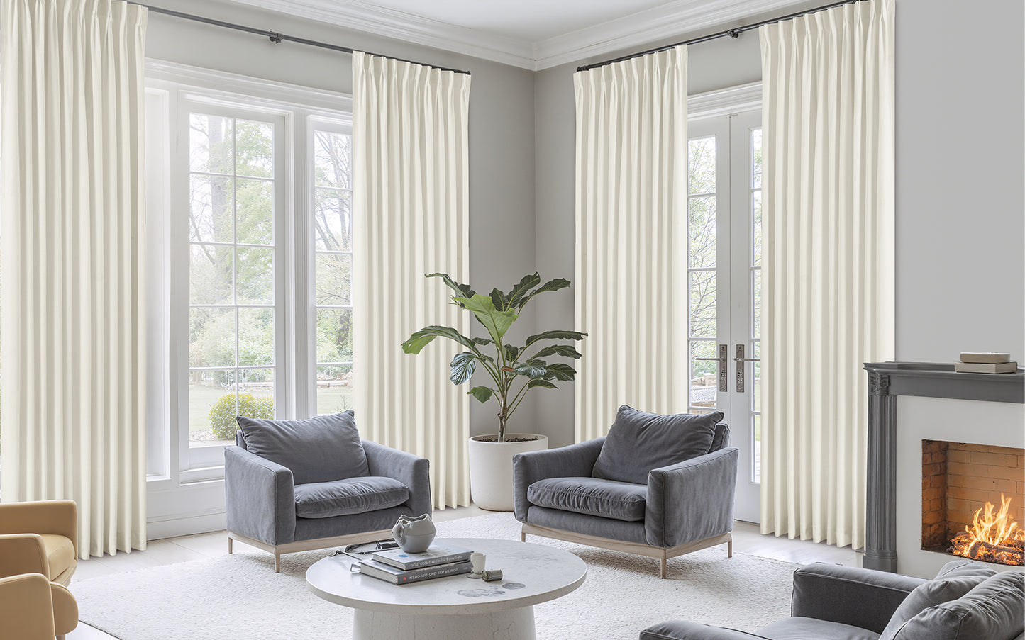 Mika Velvet Curtain Pleated