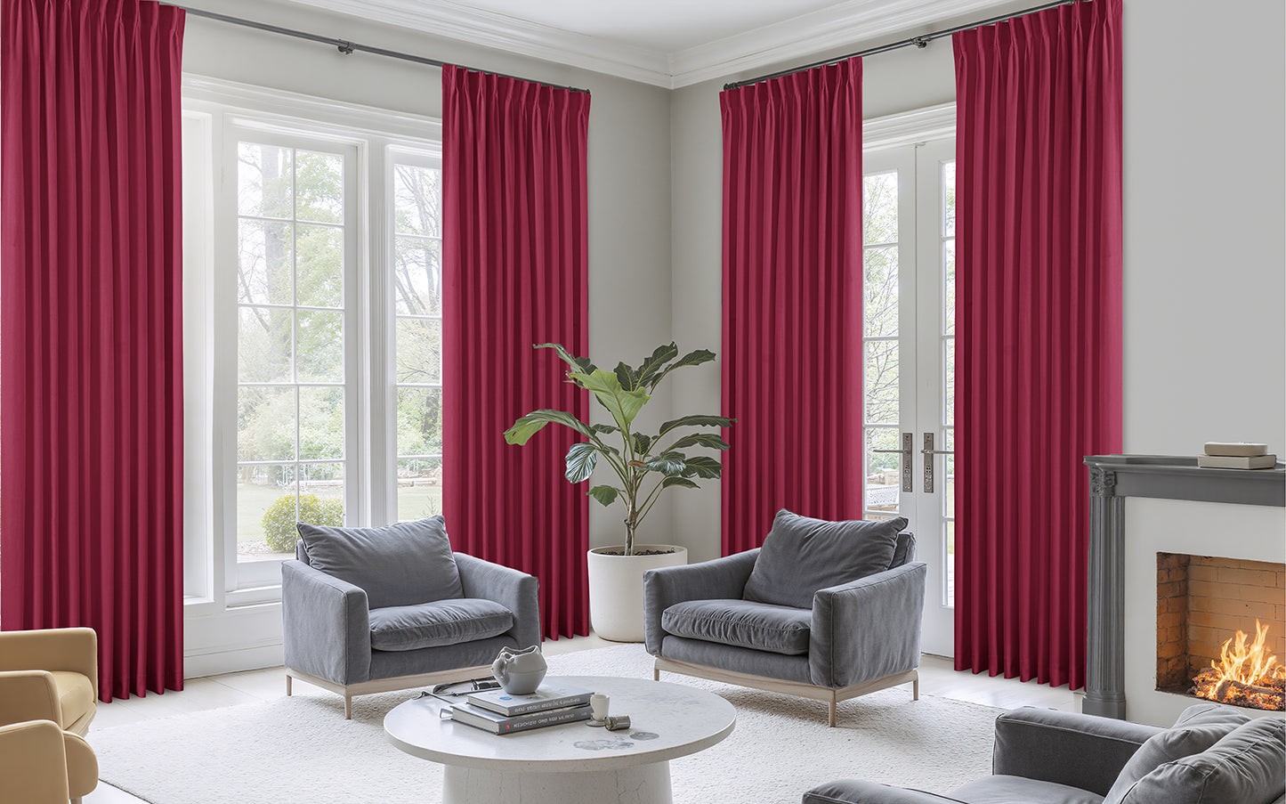 Mika Velvet Curtain Pleated