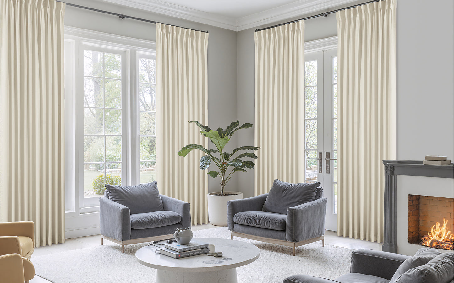 Mika Velvet Curtain Pleated