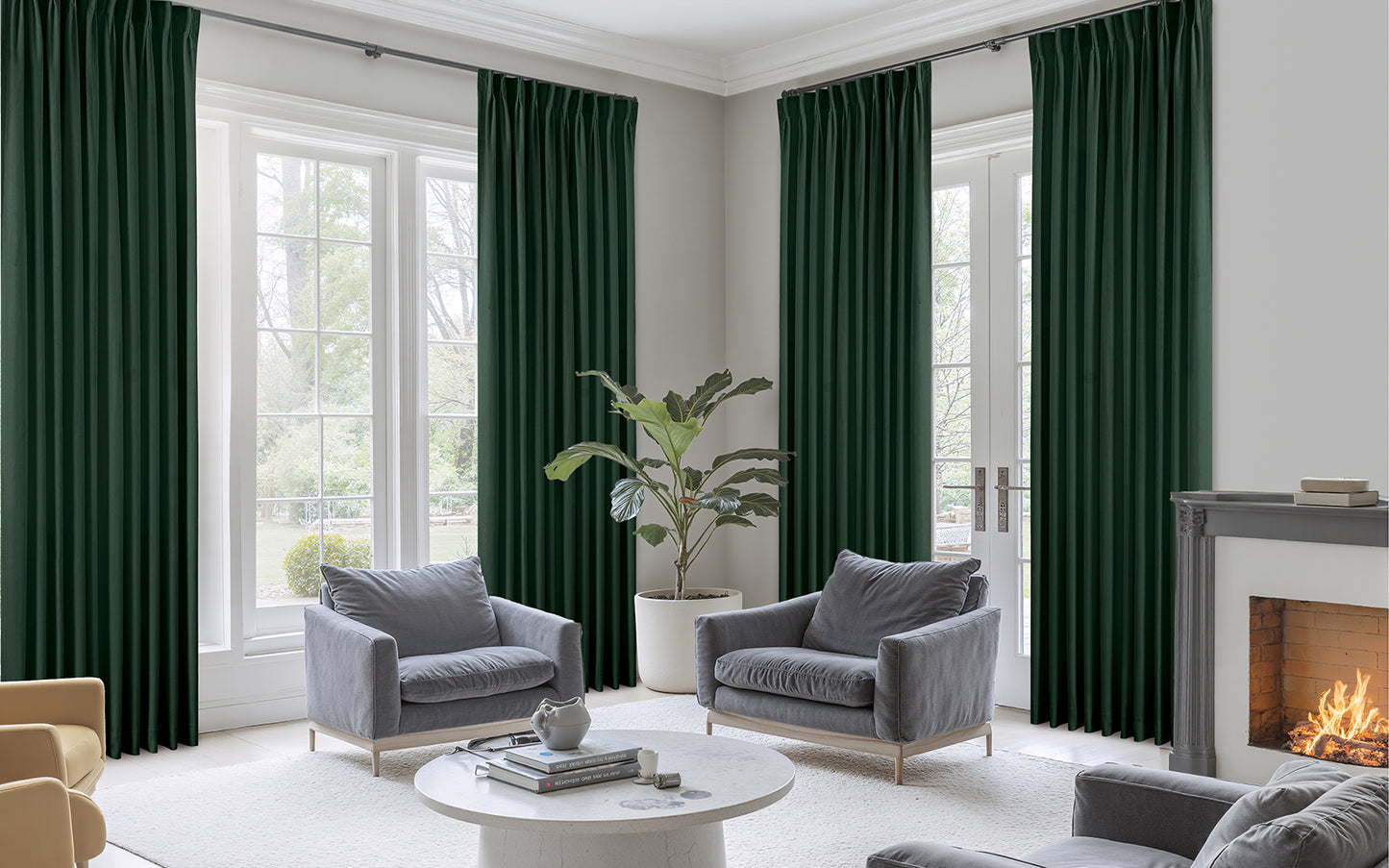 Mika Velvet Curtain Pleated