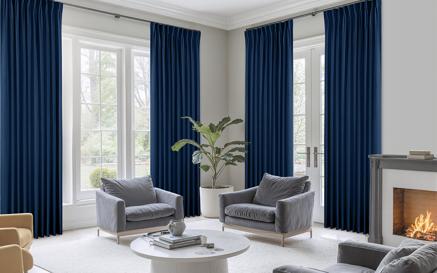 Mika Velvet Curtain Pleated