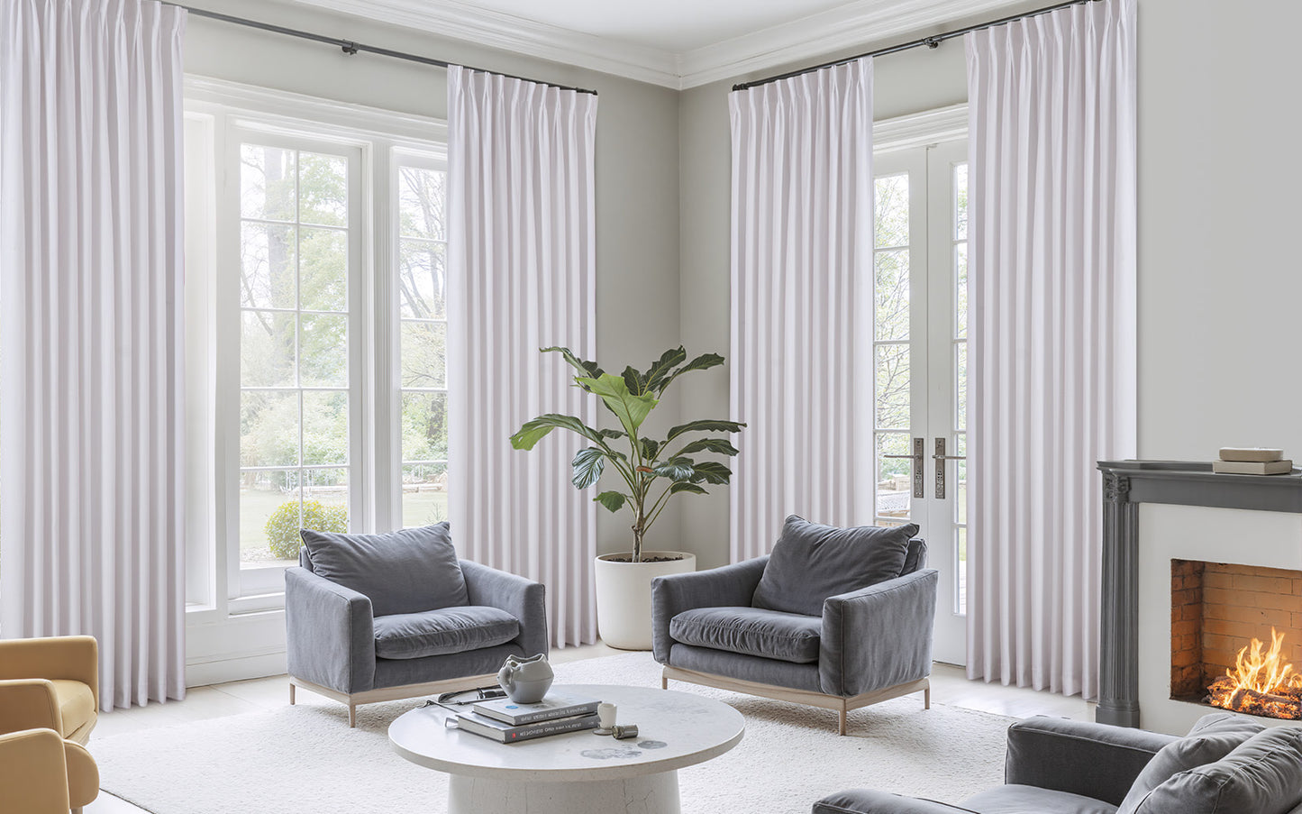 Mika Velvet Curtain Pleated