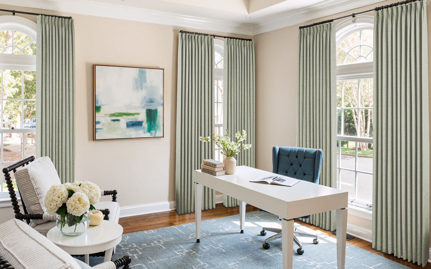 Lemon Linen Drape Grommet