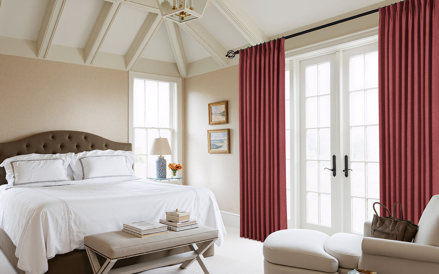 Vigor Linen Herringbone Custom Curtain Pleated
