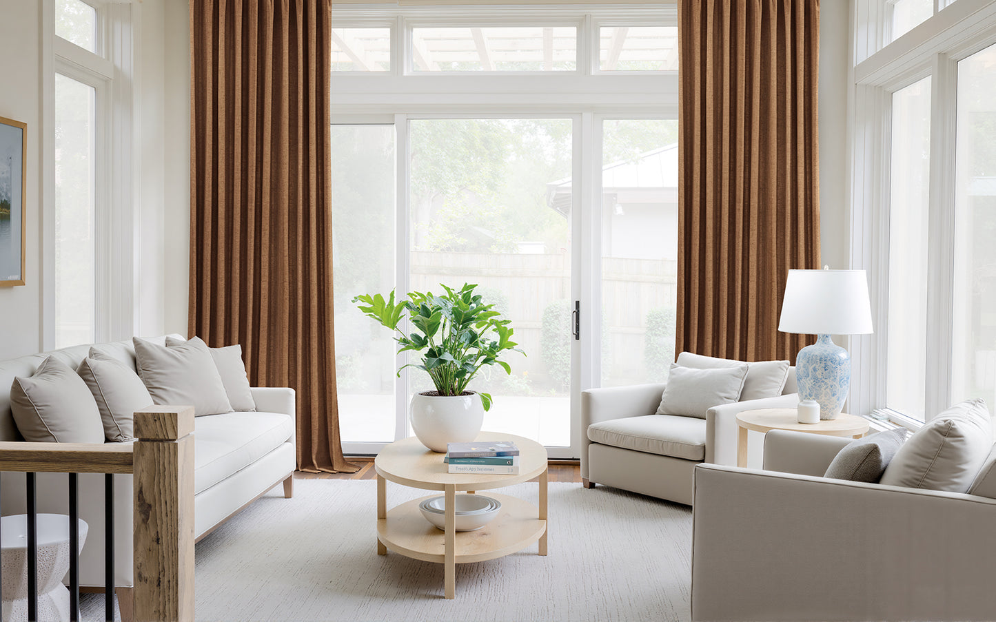 Vigor Linen Herringbone Custom Curtain Pleated