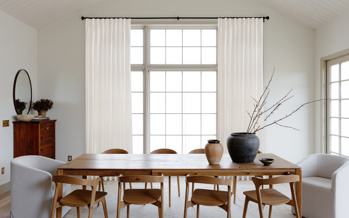 Bluebell Premium 100% Belgian Flax Linen Curtain Pleated