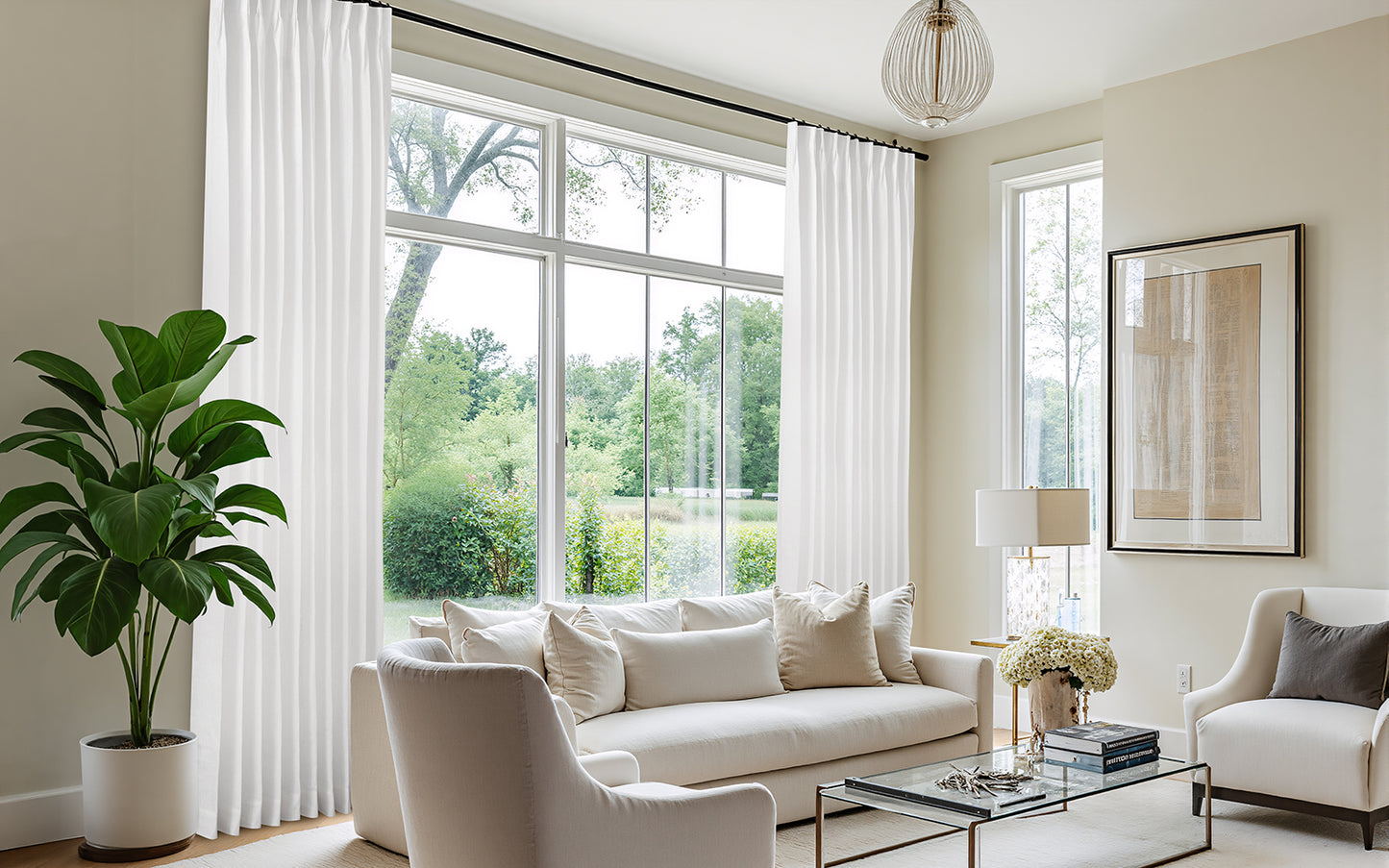 Bluebell Premium 100% Belgian Flax Linen Curtain Pleated