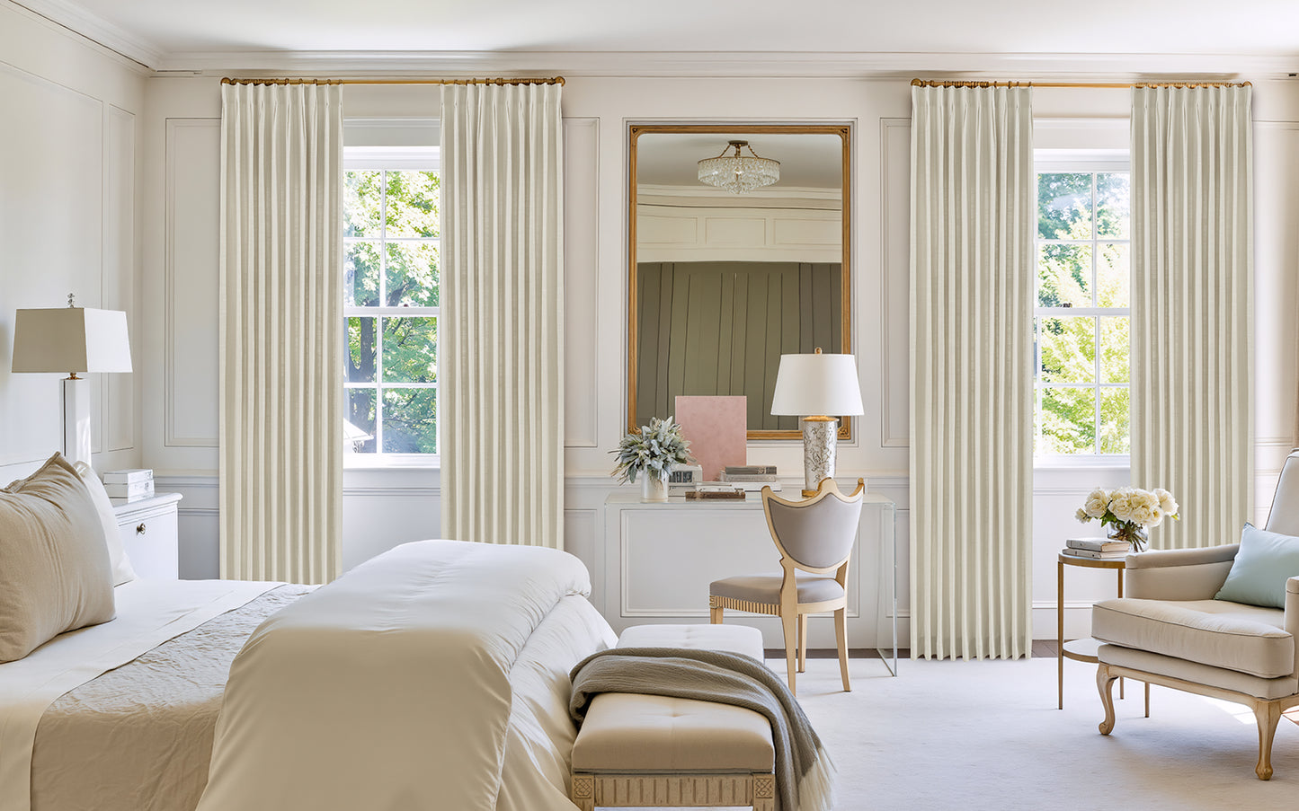 Jasmine Luxury Linen Cotton Curtain Pleated