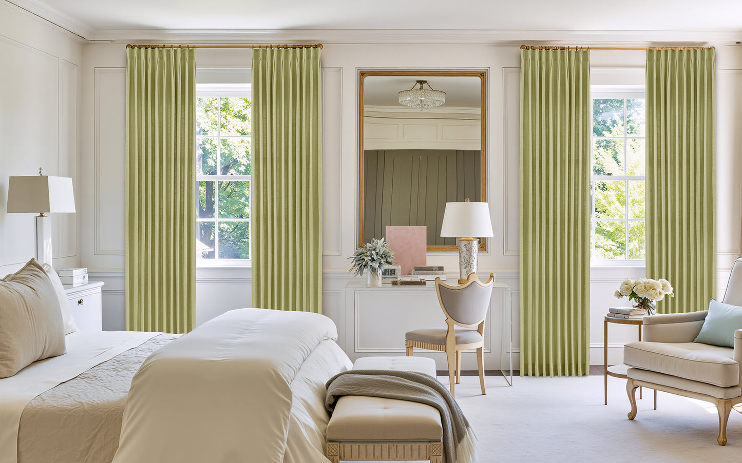 Jasmine Luxury Linen Cotton Curtain Pleated