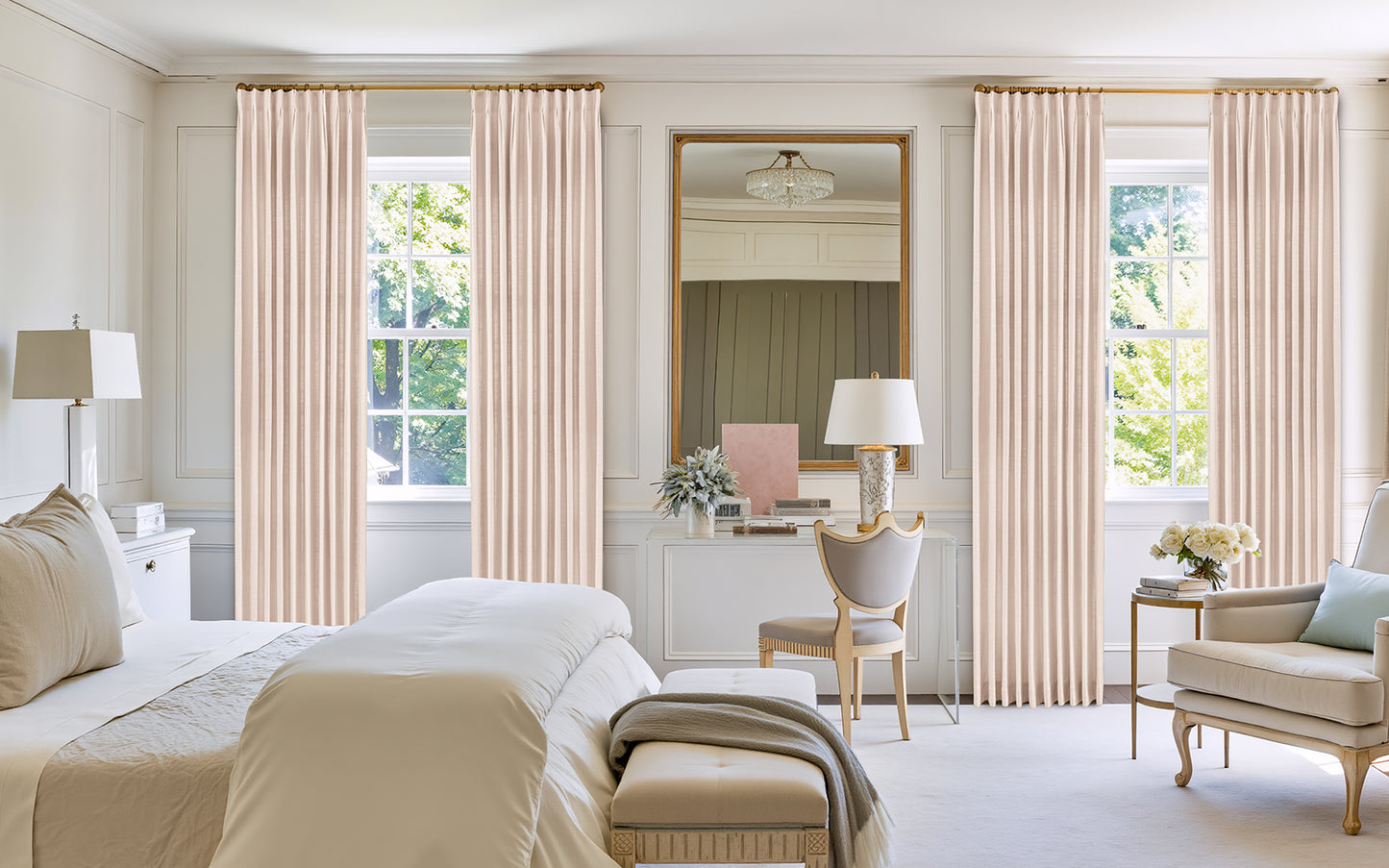 Jasmine Luxury Linen Cotton Curtain Pleated