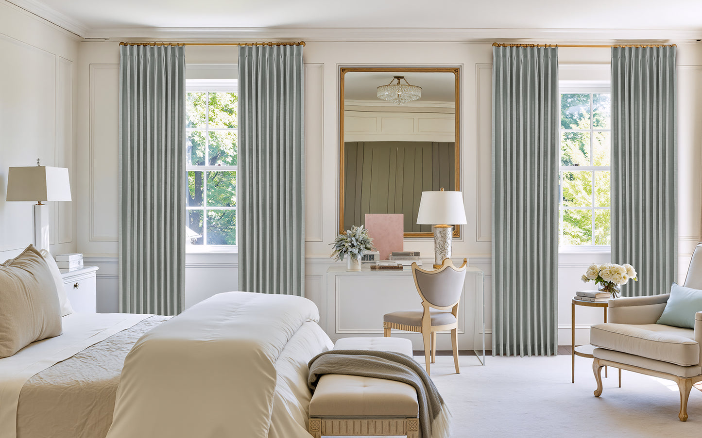 Jasmine Luxury Linen Cotton Curtain Pleated