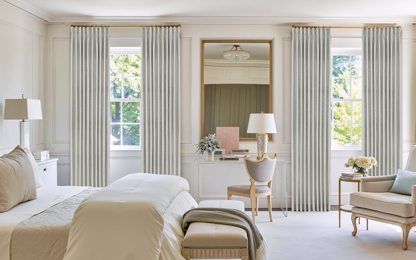 Jasmine Luxury Linen Cotton Curtain Pleated