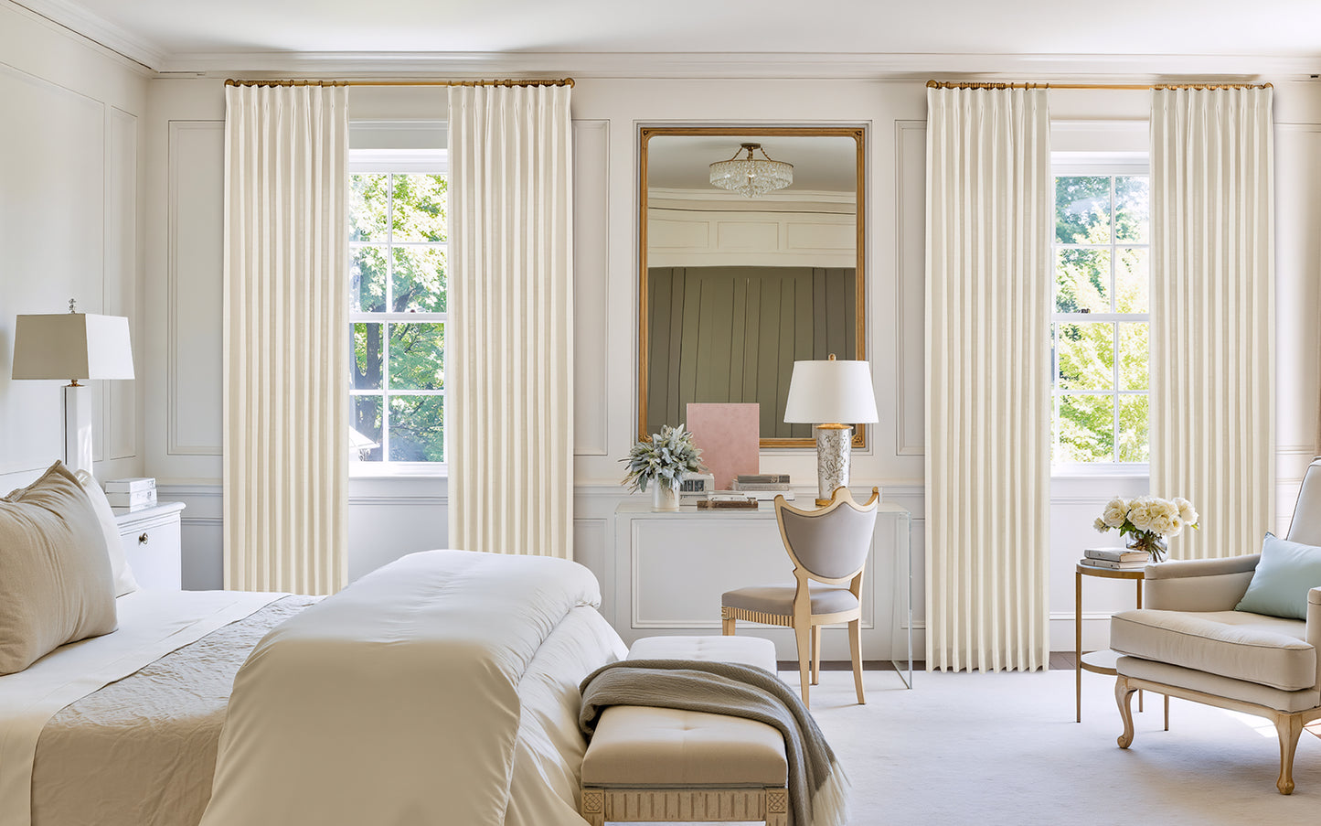 Jasmine Luxury Linen Cotton Curtain Pleated