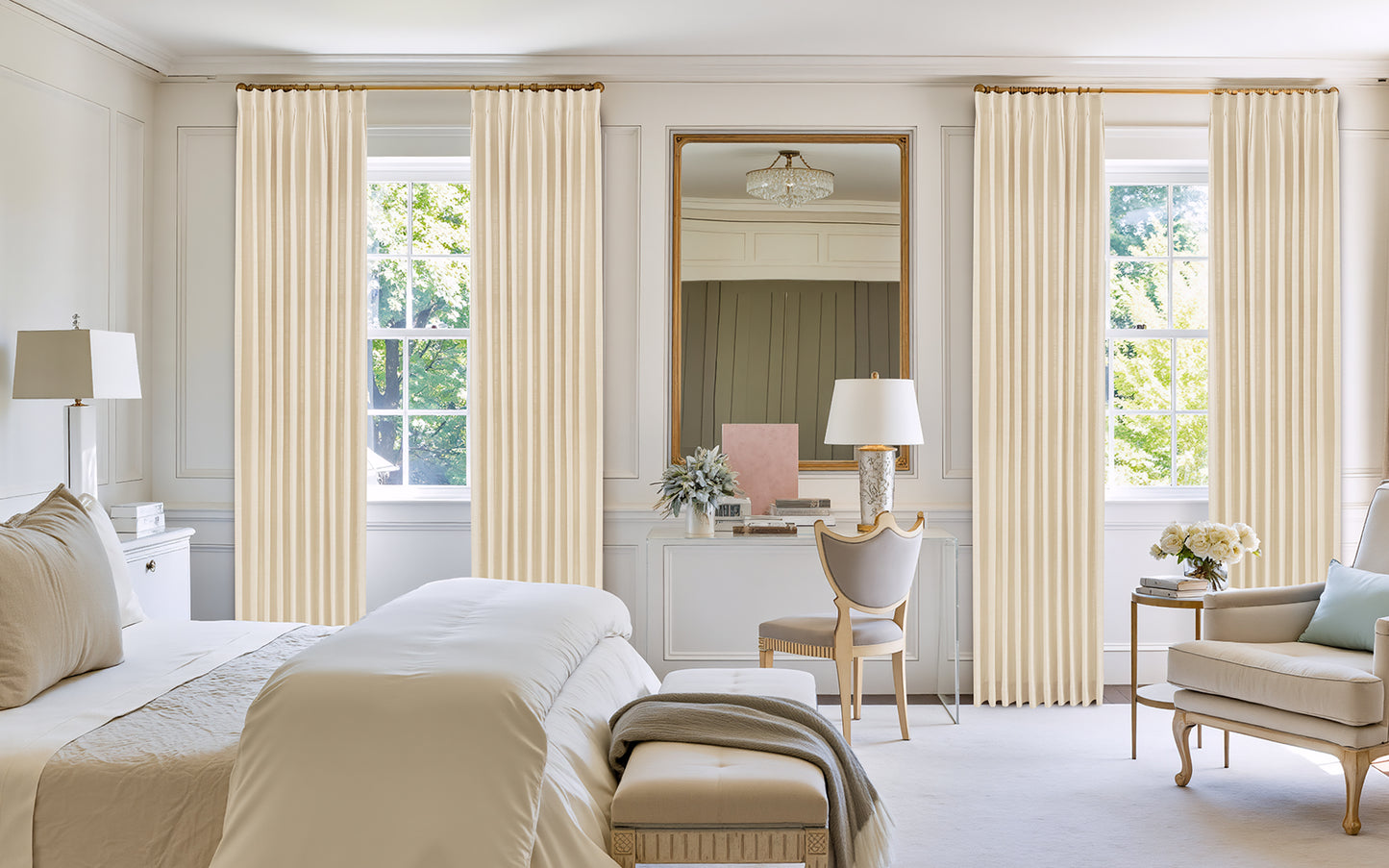 Jasmine Luxury Linen Cotton Curtain Pleated
