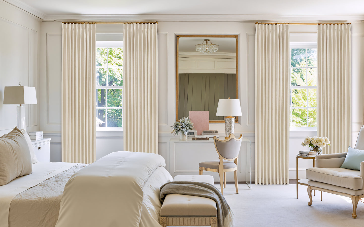 Jasmine Luxury Linen Cotton Curtain Pleated