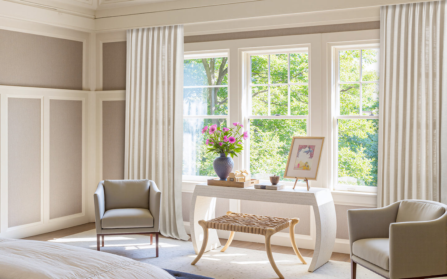 Jasmine Luxury Linen Cotton Curtain Pleated