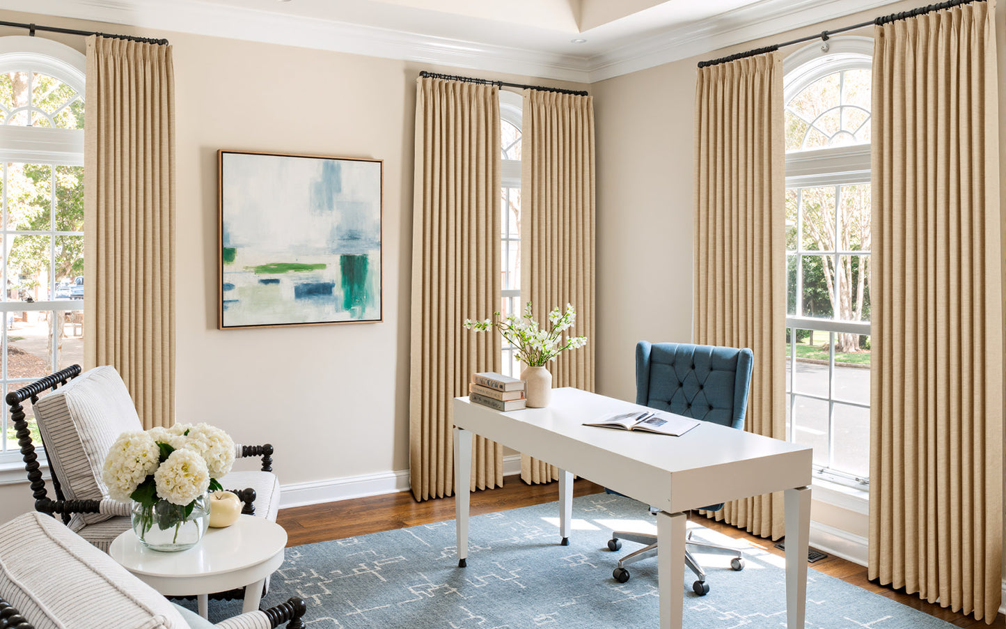 Lemon Linen Drape Grommet