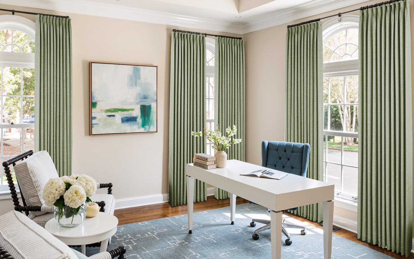 Lemon Linen Drape Grommet