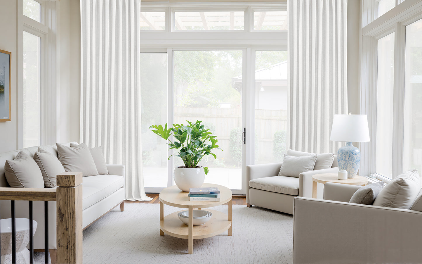 Vigor Linen Herringbone Custom Curtain Pleated