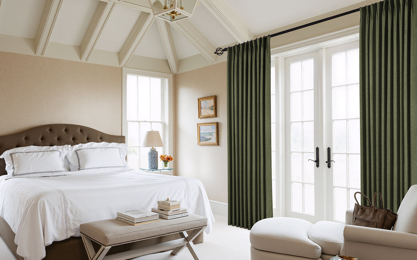 Vigor Linen Herringbone Custom Curtain Pleated