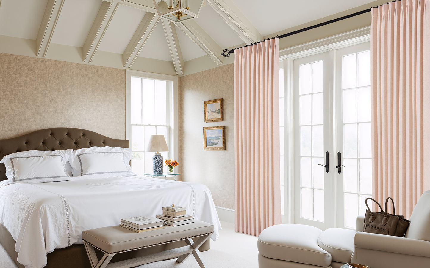 Vigor Linen Herringbone Custom Curtain Pleated